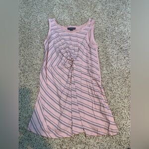 A Pea in the Pod Mauve and Gray Striped Top